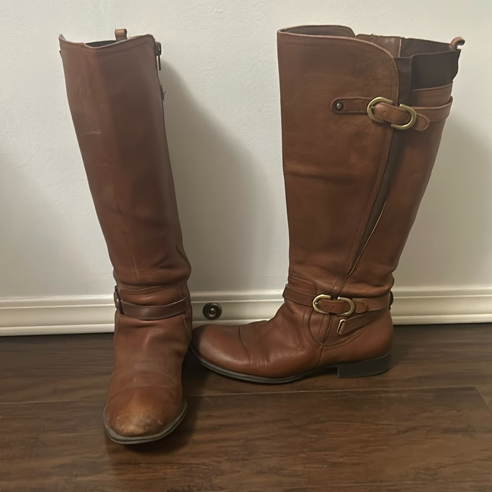 Naturalizer N5 Comfort Wide Calf Leather Boots